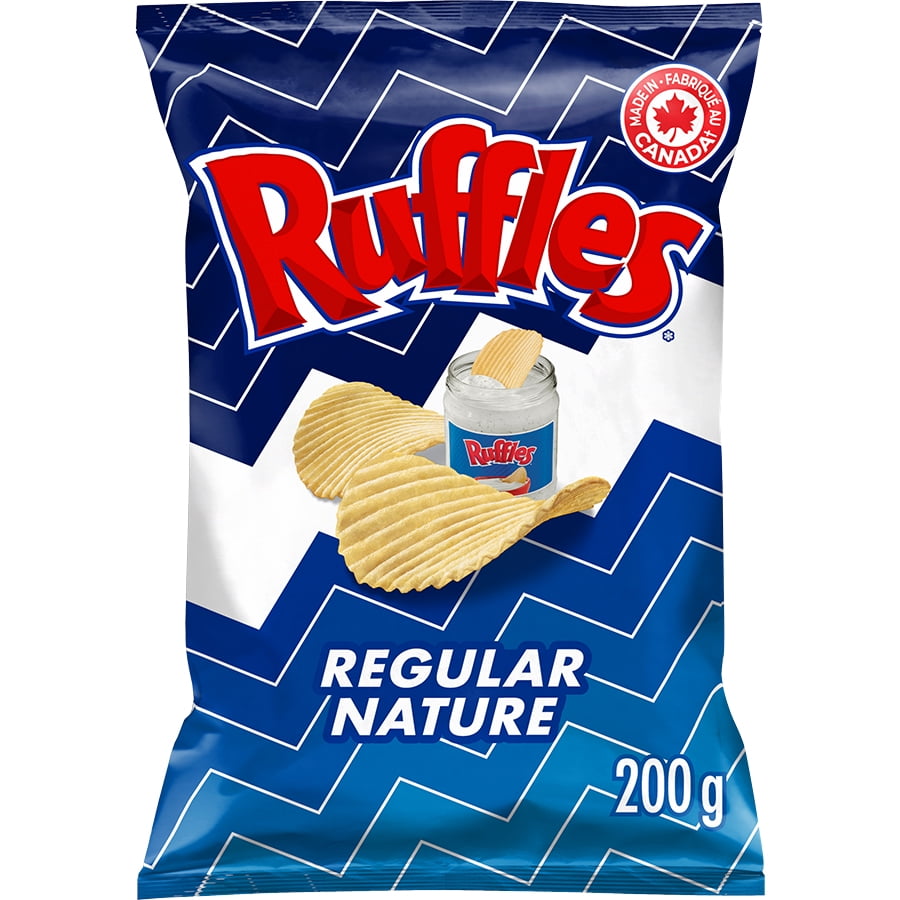 Ruffles Regular Potato Chips, 200 g.
