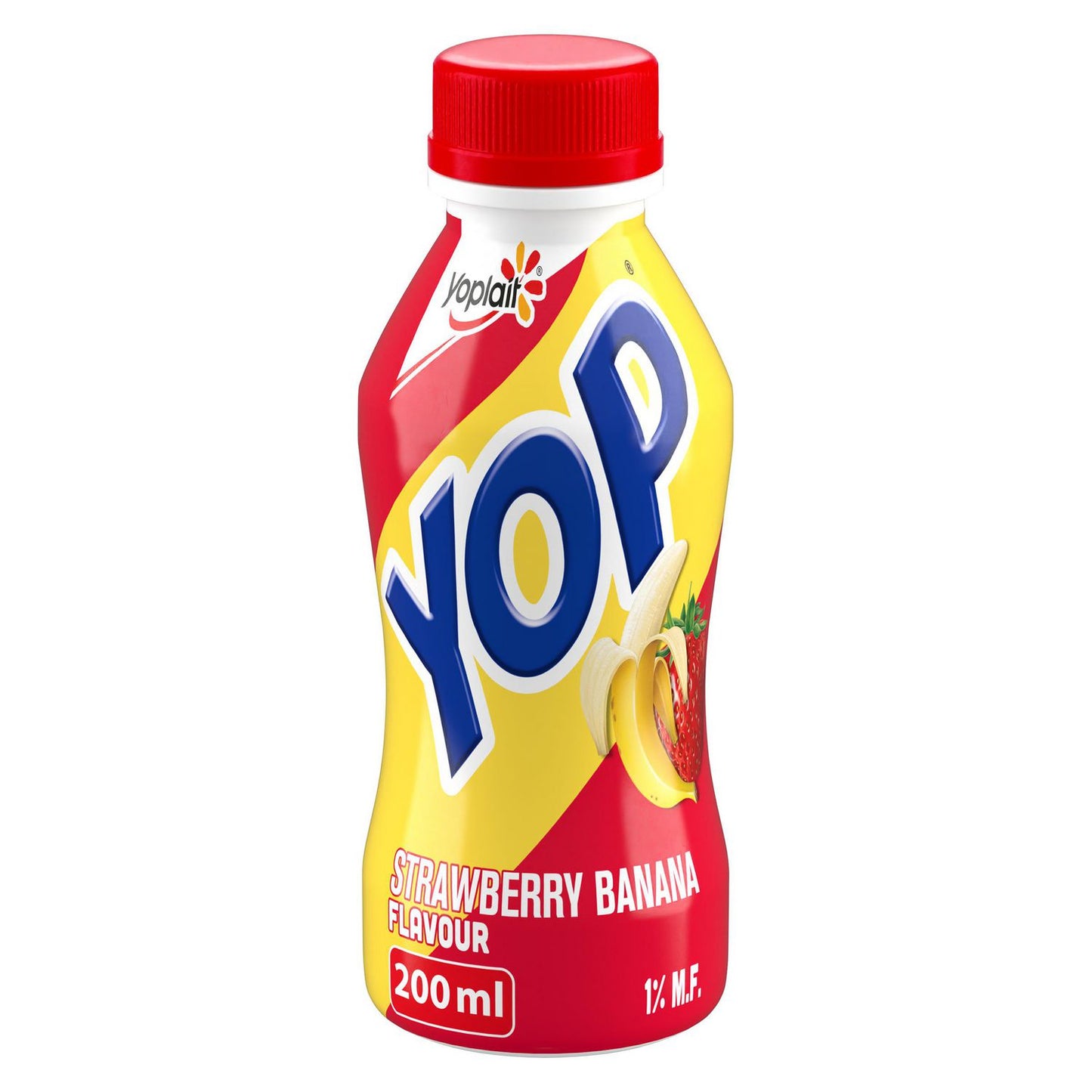 Yoplait Yop 1% Drinkable Yogurt, Strawberry Banana, 200 mL