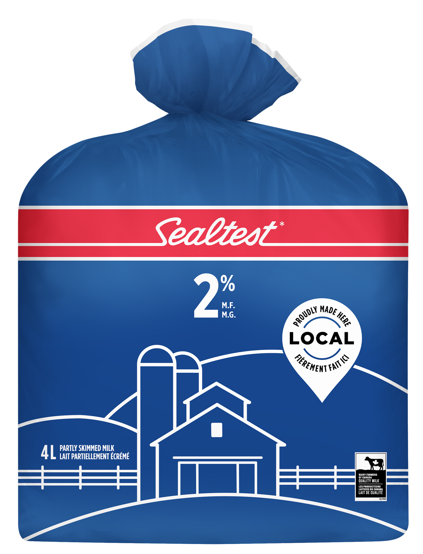 Sealtest Partly Skimmed 2% Milk, 4 L bag