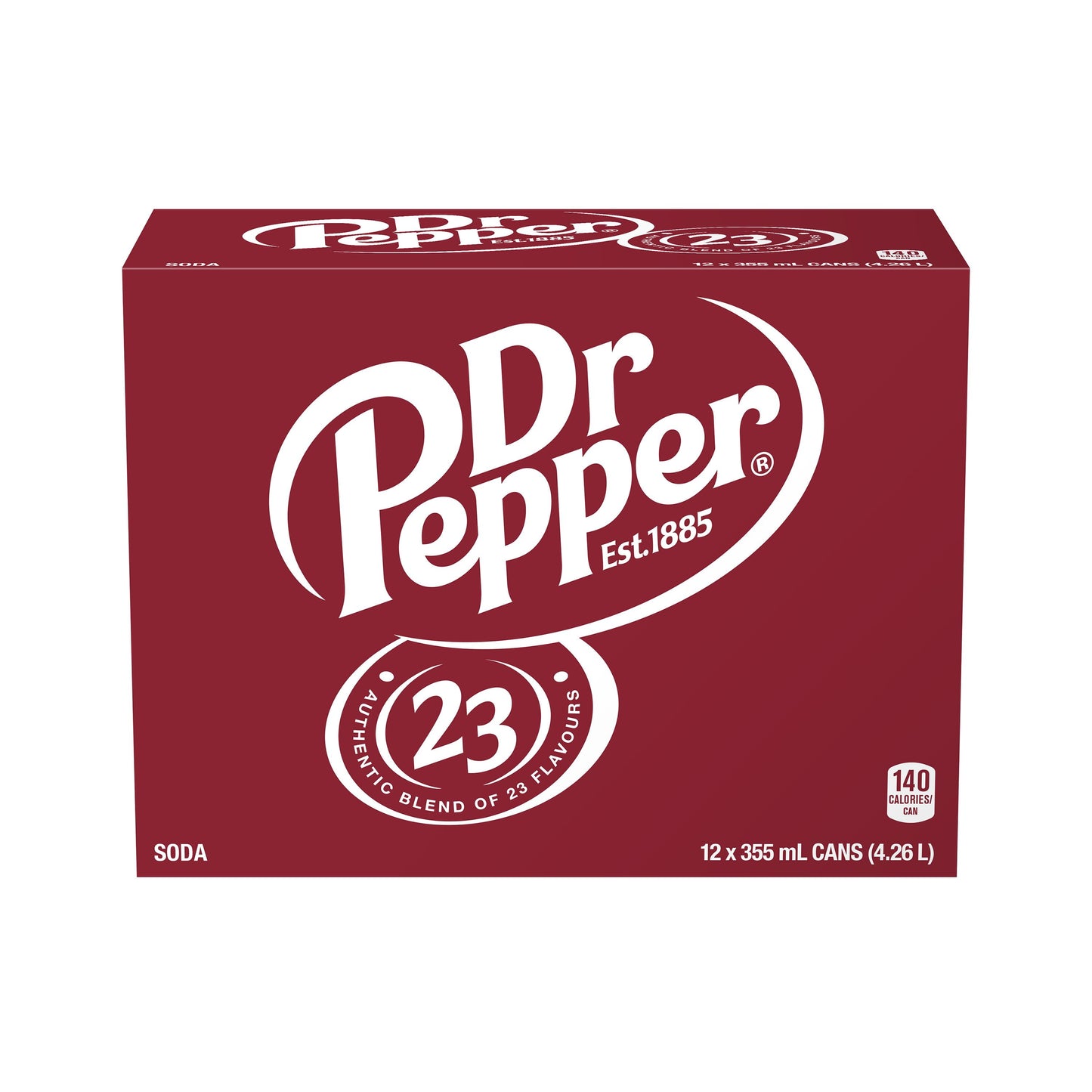Dr Pepper Soda 12 x 355mL, Cans, 12x355mL