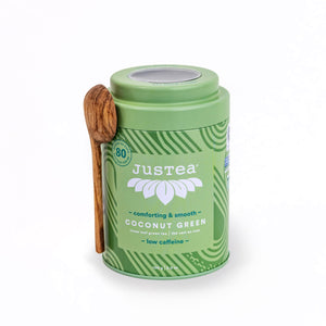 Justea Coconut Green tin + Spoon 100g