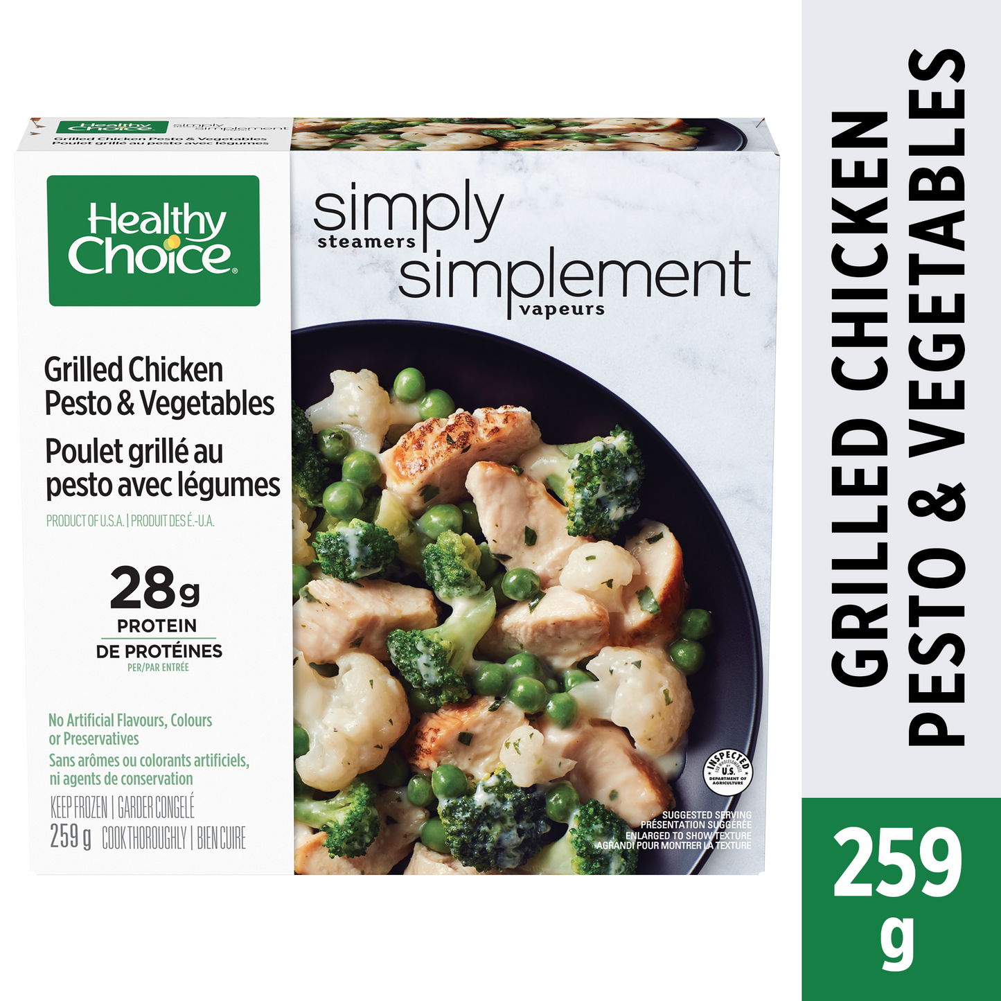 Healthy Choice Gourmet Steamers Grilled Chicken Pesto & Vegetables 259g