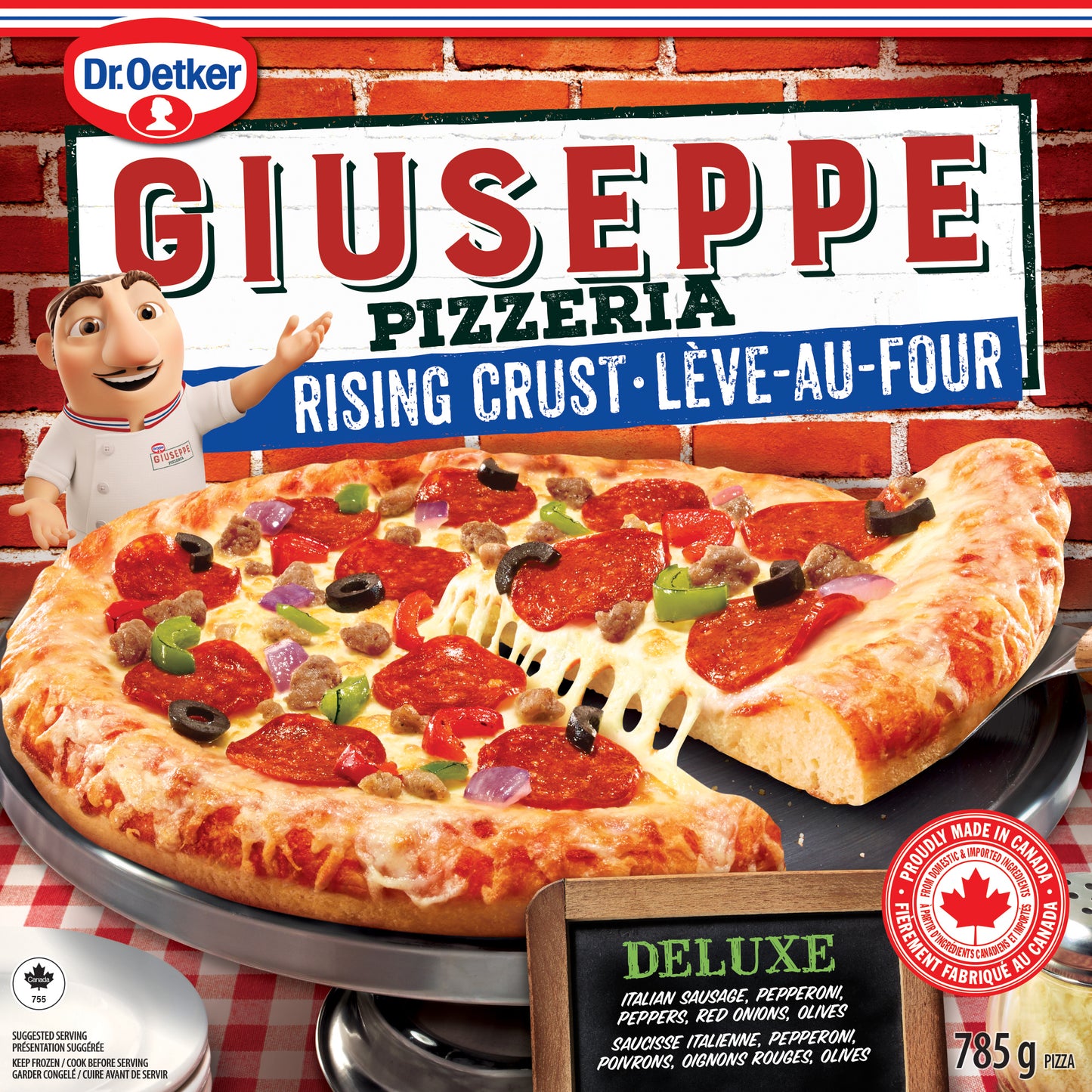 Dr. Oetker Giuseppe Pizzeria Rising Crust Deluxe Pizza, 785 g