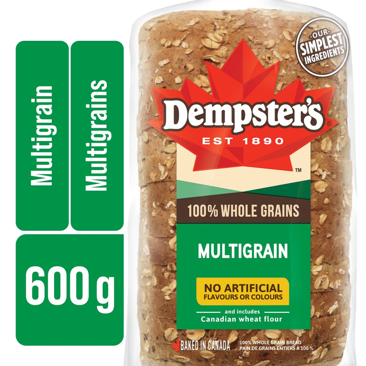 Dempster's® 100% Whole Grains Smooth Multigrain Sliced Bread, 600 g
