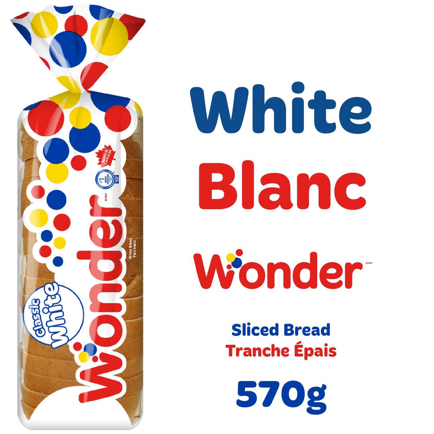 Wonder White Sliced Bread 570g