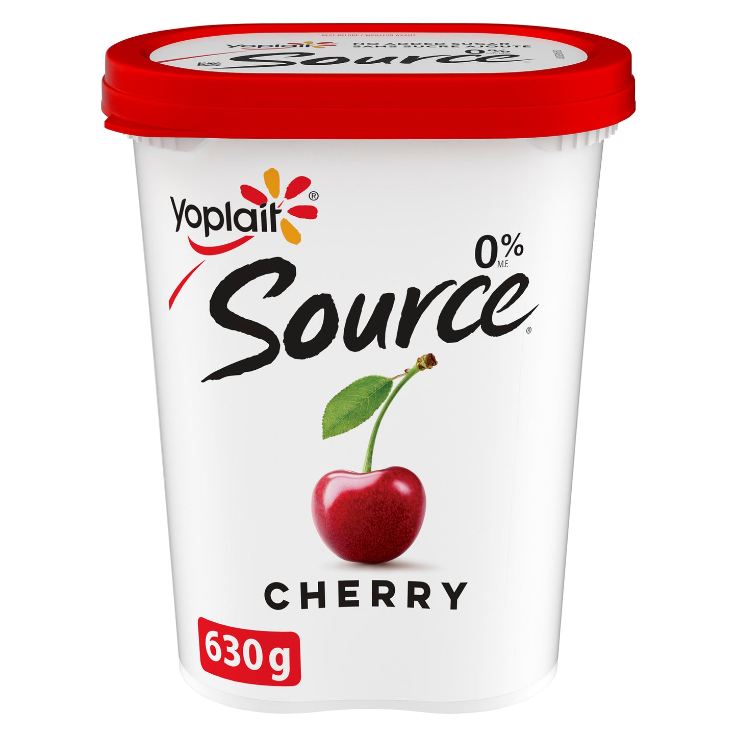 Yoplait Source 0% Smooth Traditional Yogurt, Cherry, 630 g