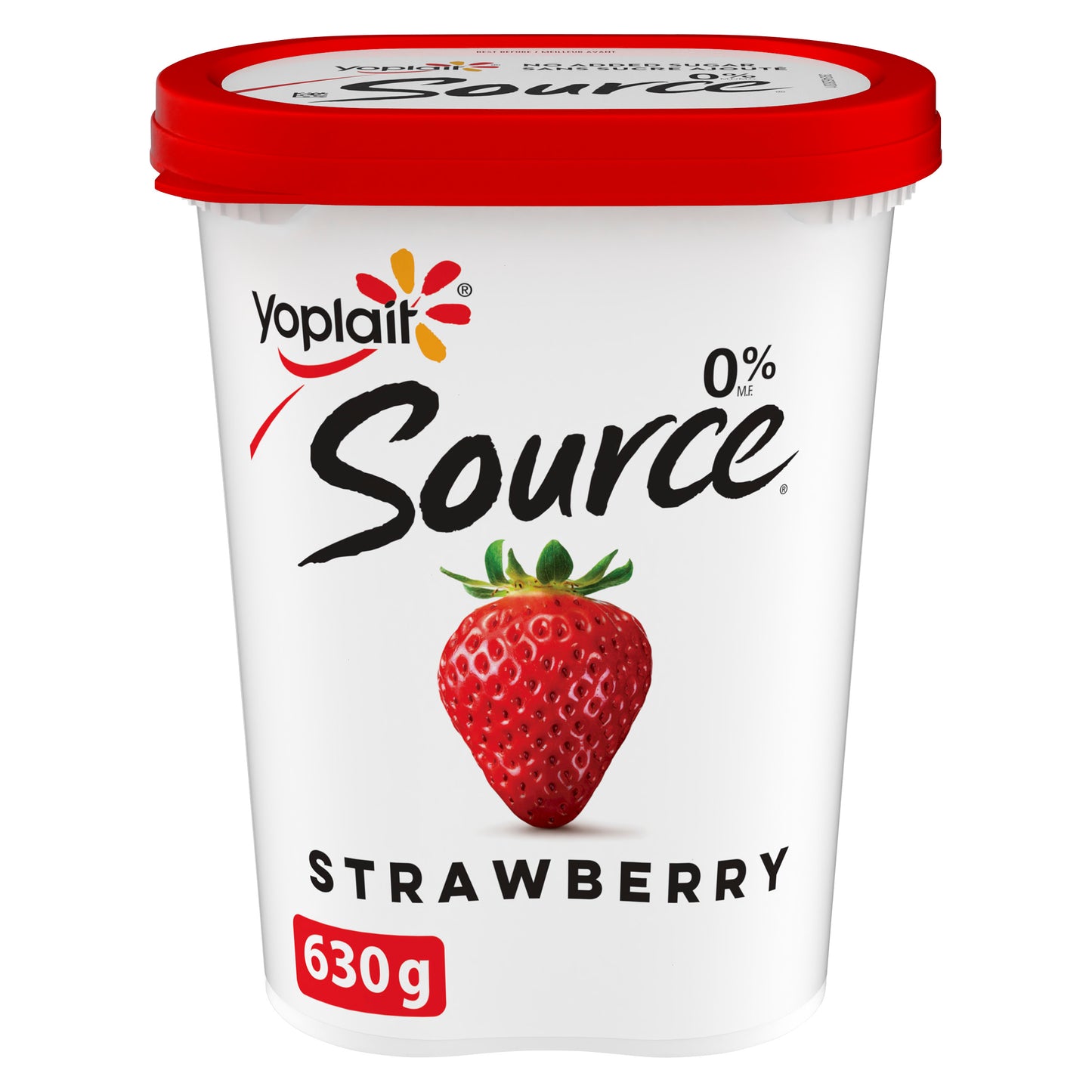 Yoplait Source Strawberry 0% M.F. Yogurt, 630 g