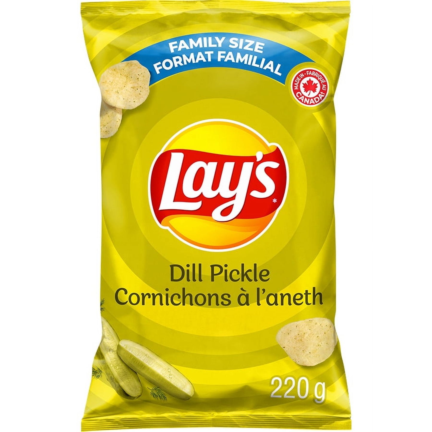 Lay's Dill Pickle flavoured Potato Chips Family Size 220g