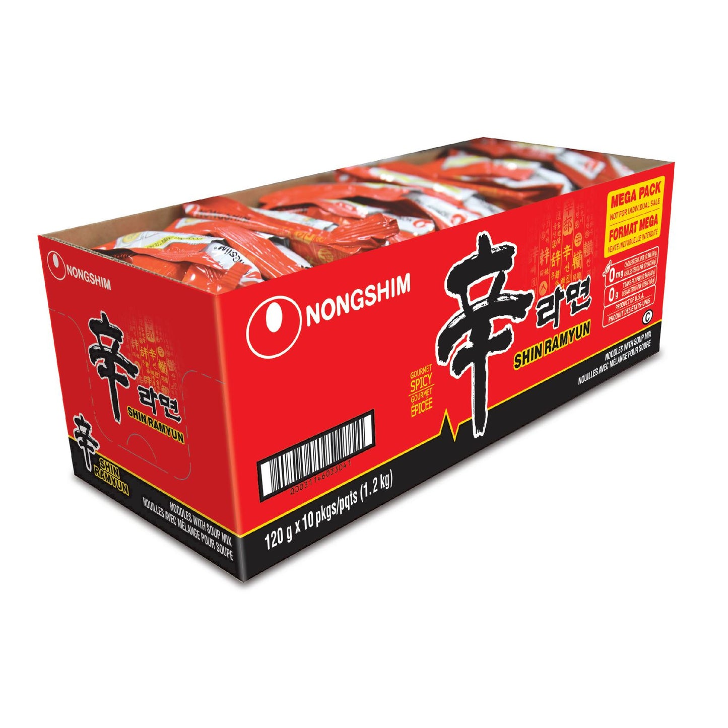 Nongshim Shin Ramyun in Single Packs, 120g x 10