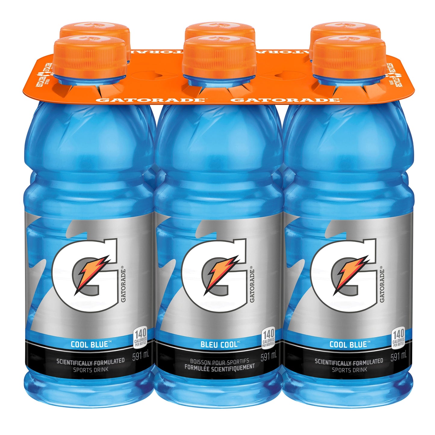 Gatorade Cool Blue Sports Drink 6 x 591 mL, Bottles, 6x591mL