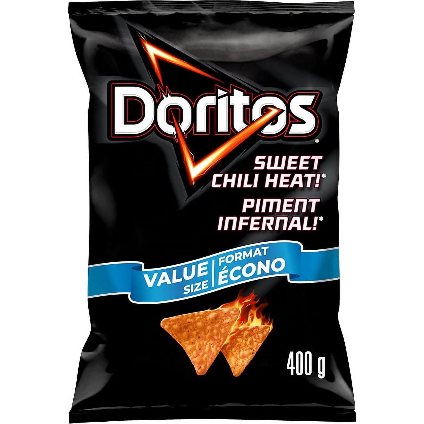 Doritos Sweet Chili Heat! flavoured Tortilla Chips Value Size, 400 g.
