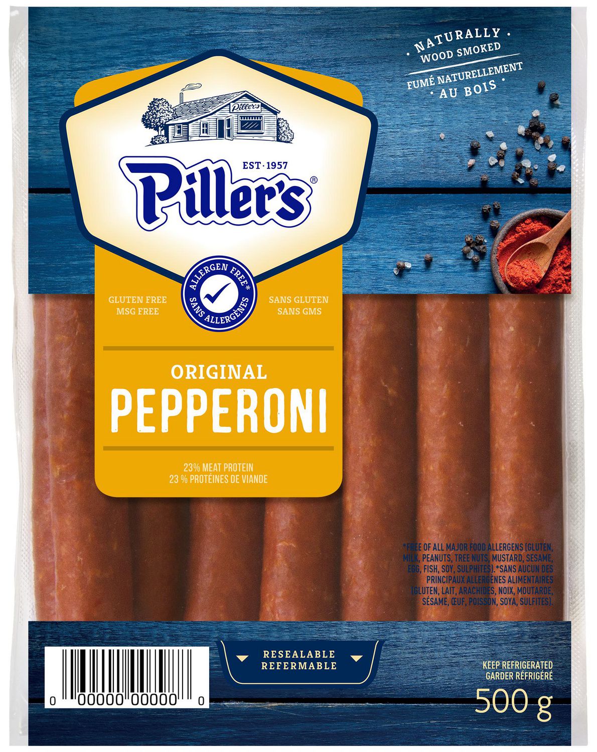 Piller's Pepperoni Gluten Free Pepperoni Meat Snacks 500 g