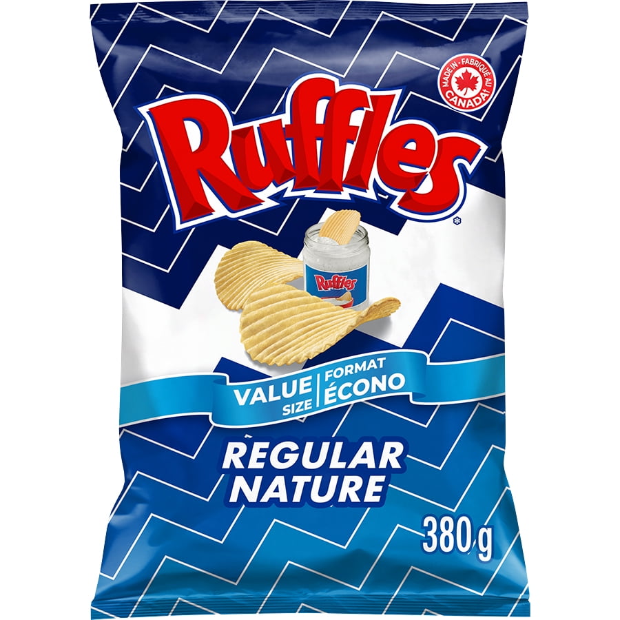 Ruffles Regular Potato Chips, 380 g.
