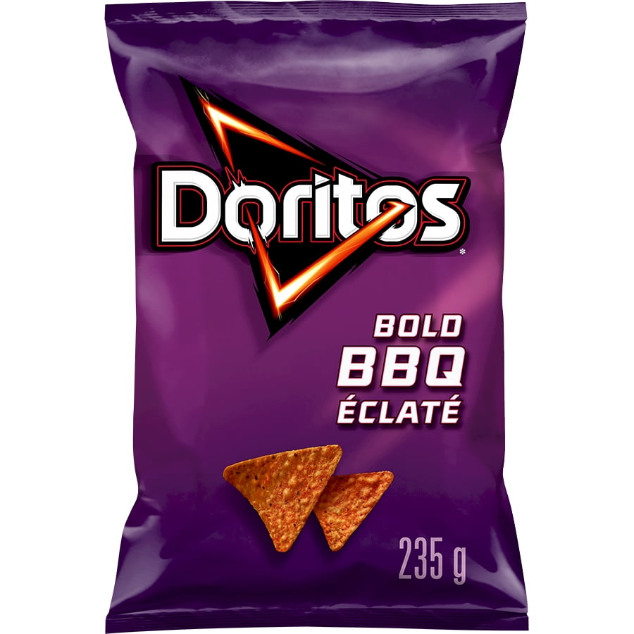 Doritos Bold BBQ flavoured Tortilla Chips, 235 g.