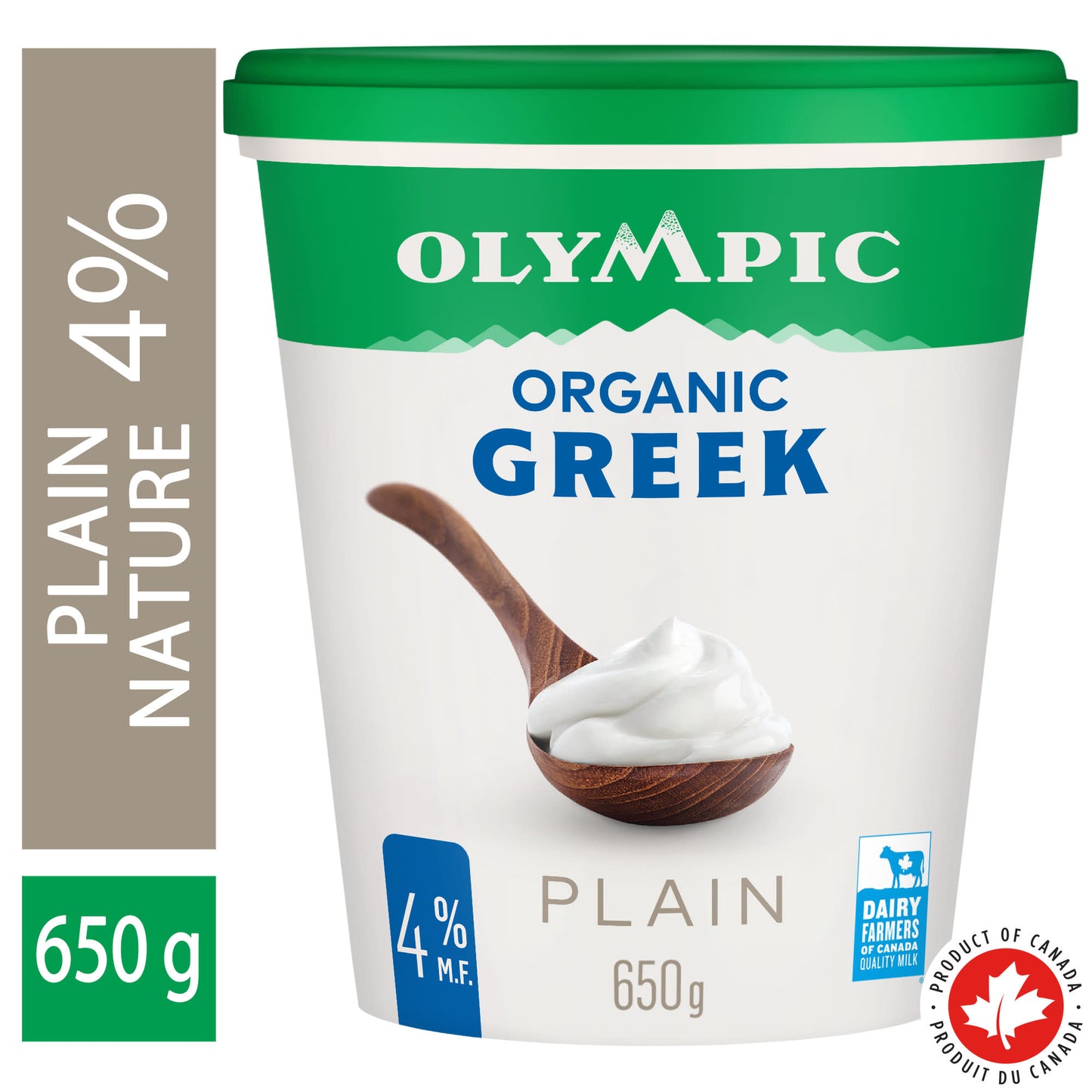Olympic Organic Greek Yogurt Plain 4% 650g