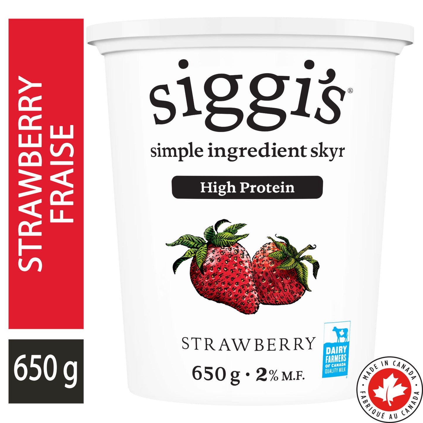 Siggi's Skyr Yogurt Strawberry 2%, 650g