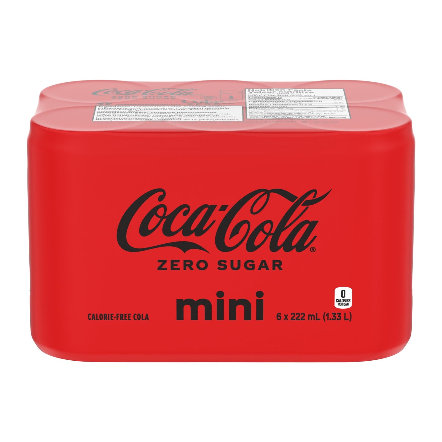 Coca-Cola Zero Sugar Cans, 222 mL, 6 Pack, 6 x 222 mL