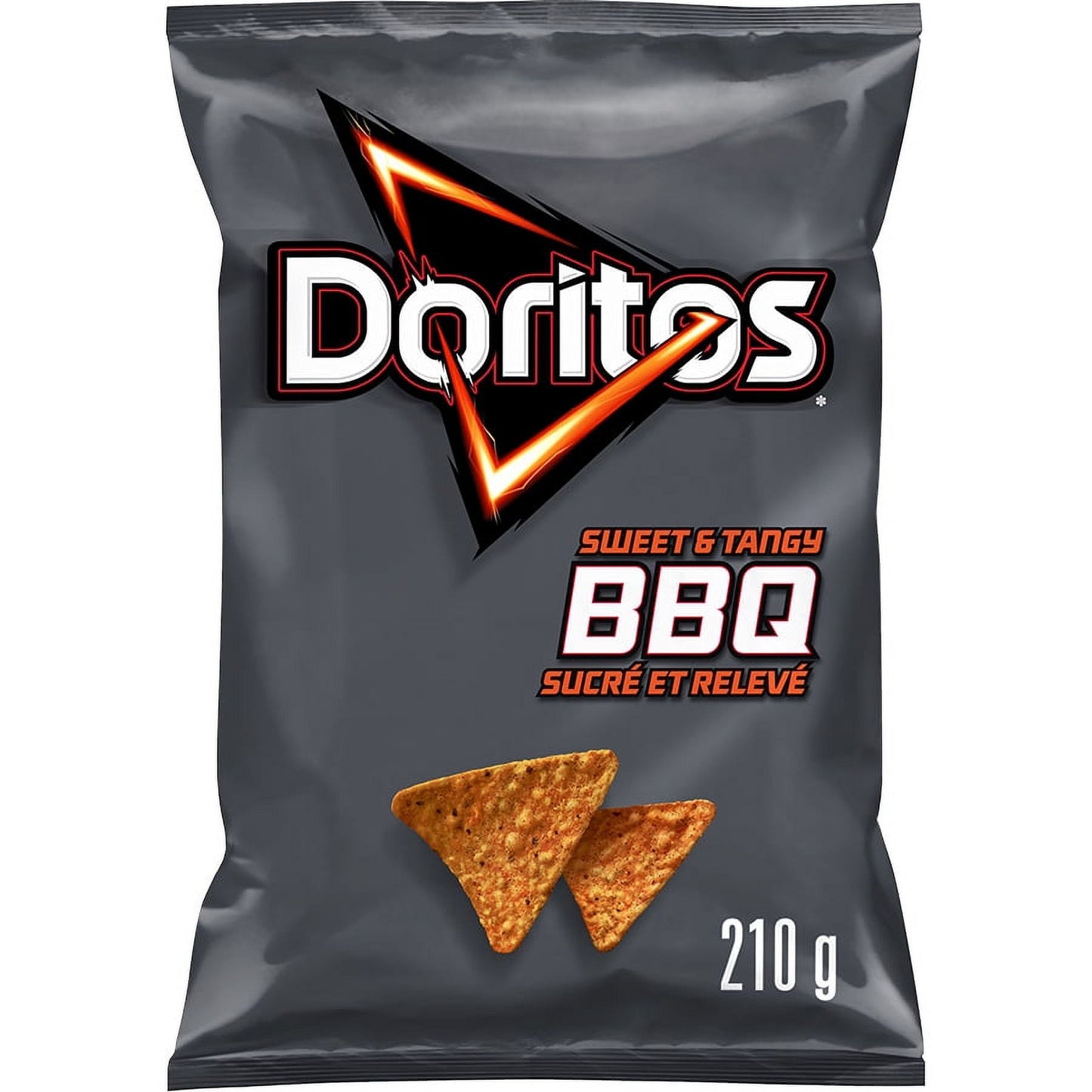 Doritos Sweet & Tangy BBQ flavoured Tortilla Chips, 210 g.