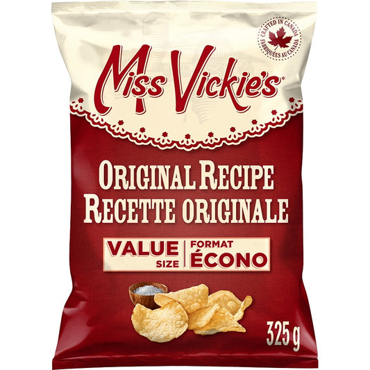 Miss Vickie's Original Recipe Kettle Cooked Potato Chips, 325 g.
