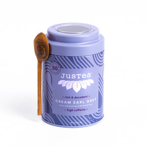 Justea Cream Earl Grey Loose Leaf tin + Spoon 90g