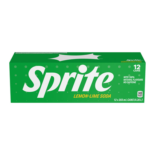 Sprite Fridge Pack Cans, 355 mL, 12 Pack, 12 x 355 mL