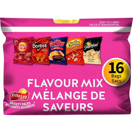 Frito-Lay Flavour Mix Snacks Variety Pack, 428 g, 16 bags