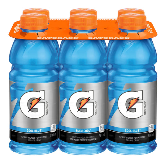 Gatorade Cool Blue Sports Drink 6 x 591 mL, Bottles, 6x591mL