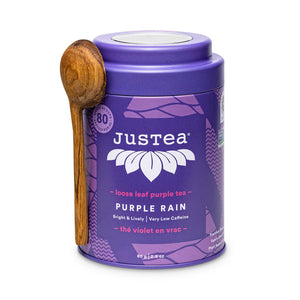 Justea Purple Rain Loose Leaf tin + Spoon 80g