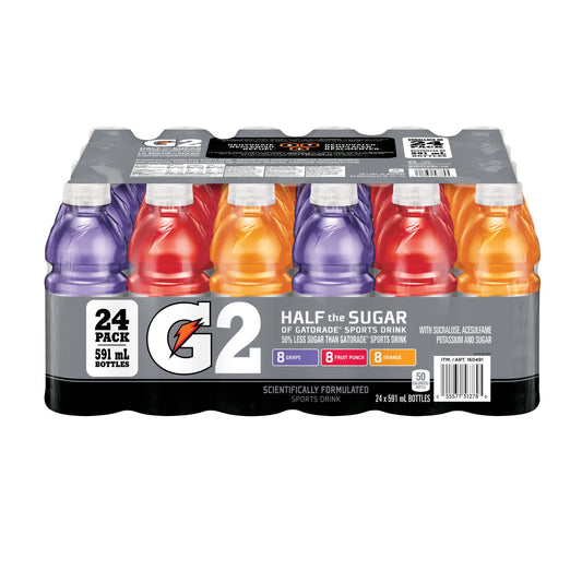 Gatorade G2 Variety Pack Sports Drink 24 x 591 mL, Bottles, 24x591mL