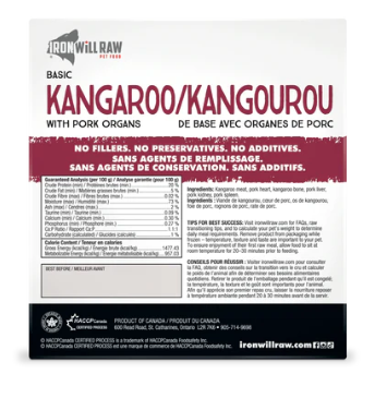 Discover Dogs Iron Will Raw Basic Kangaroo 6lb
