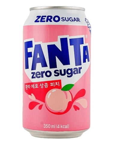 Zero Sugar Peach Fanta (Korea) 350ml