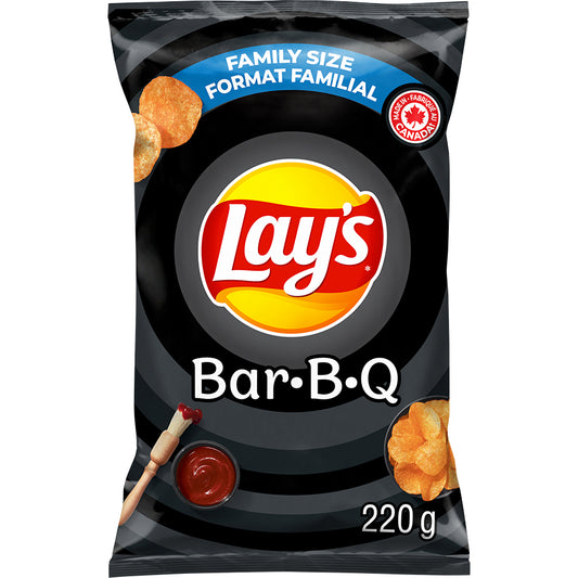 Lay's Bar-B-Q flavoured Potato Chips Family Size 220g