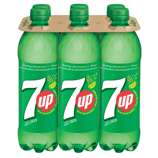 7UP Lemon Lime Soft Drink 6 x710 mL, Bottles, 6x710mL