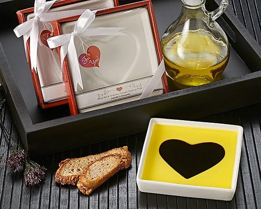 Dioliva Olive Oil and Balsamic Vinegar Dipping Dish - “Love Infused”