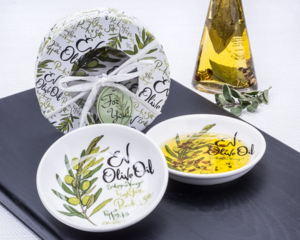 Dioliva Olive Oil and Balsamic Vinegar Dipping Dish (Set of 2) - "EV”